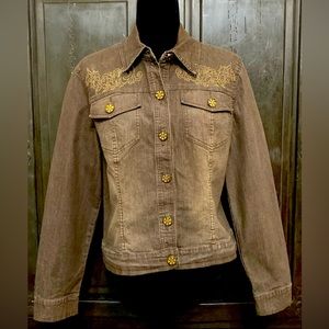 V Cristina brown Jean jacket - Size Large